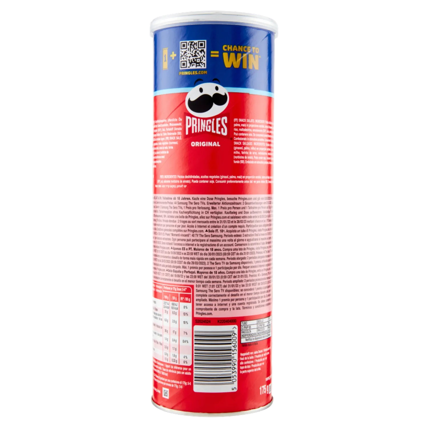 PRINGLES ORIGINAL 175 GR   S