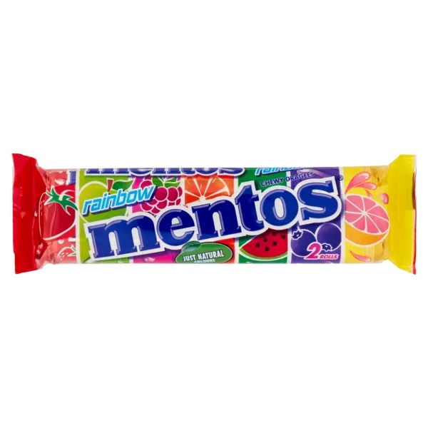 PERFETTI MENTOS BIPACK RAINBOW 2 ROLLS   S