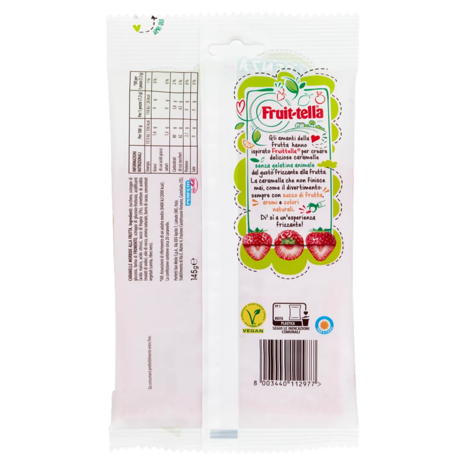 PERFETTI FRUITELLA ONDE FRIZZANTI 145 GR   S