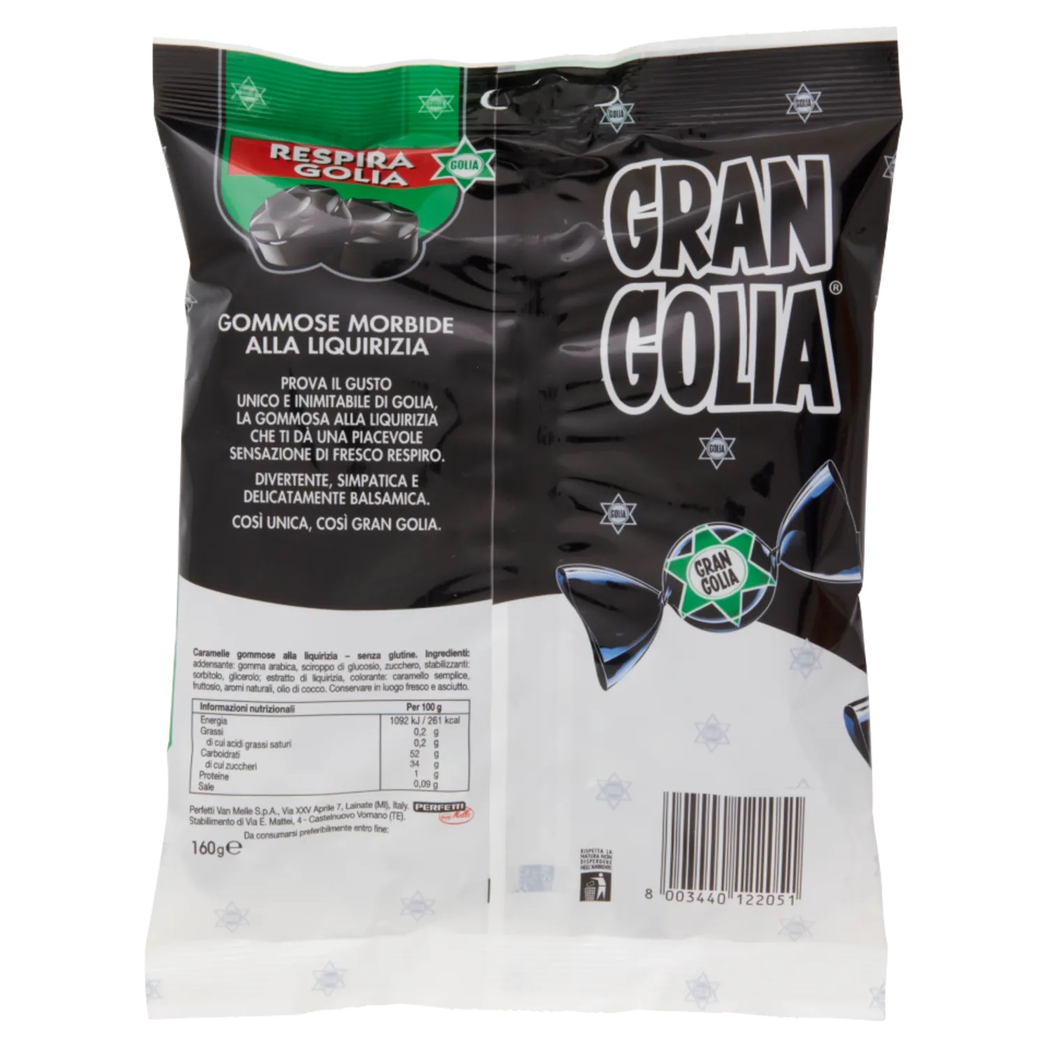 PERFETTI GOLIA GRANGOLIA BUSTA 160 GR   S