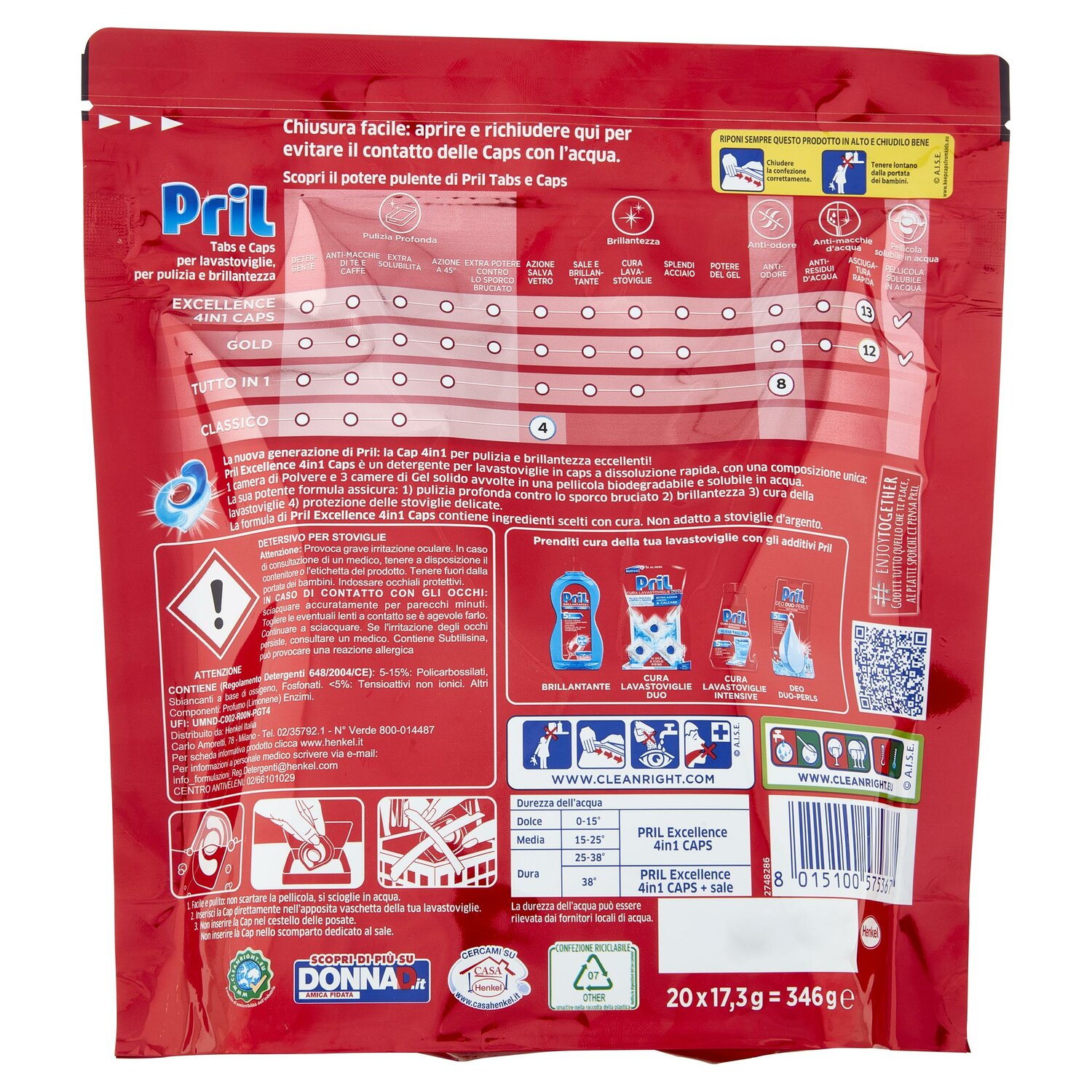 PRIL GEL EXCELL 4IN1 18 2 CAP   XL
