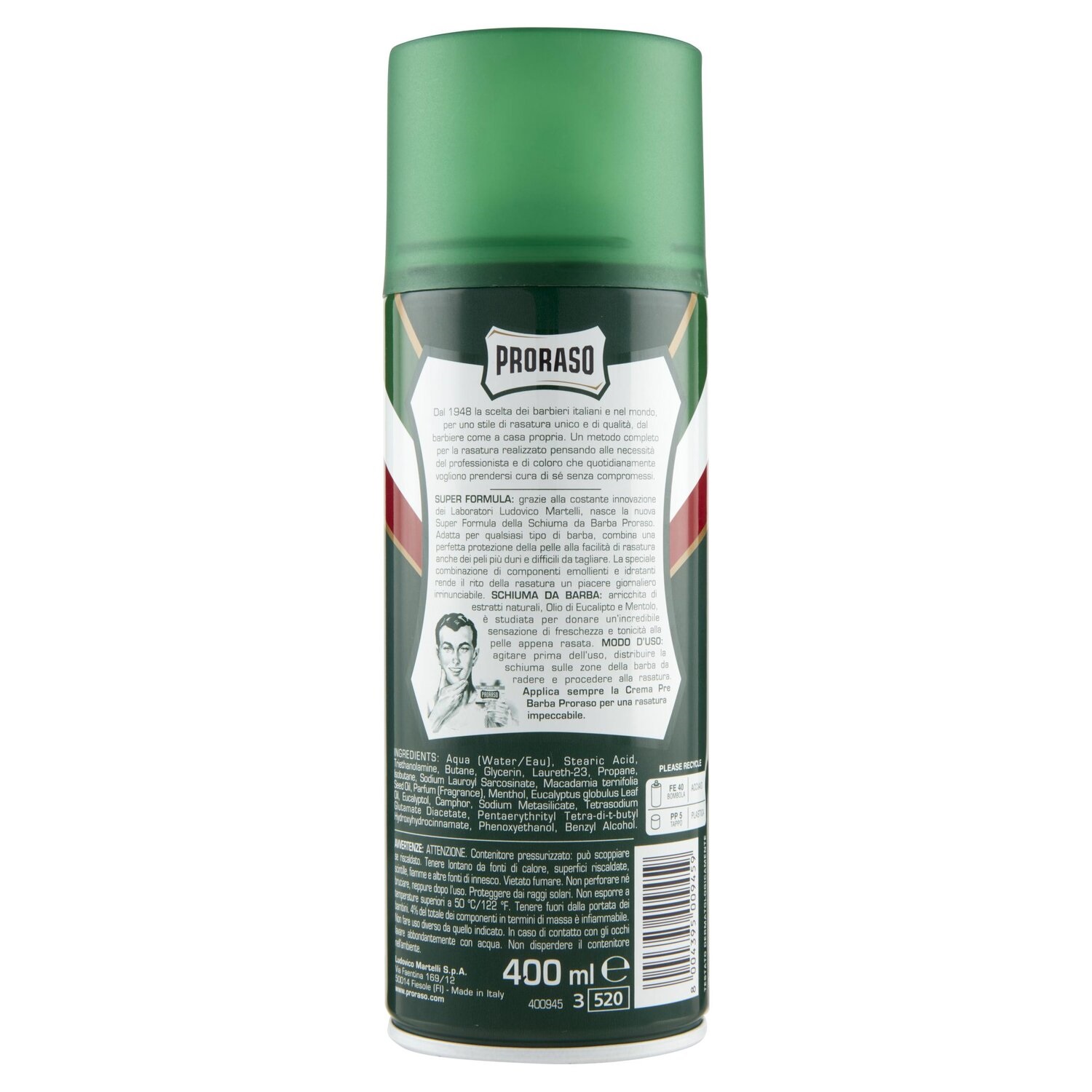 PRORASO SCHIUMA RINFRESC 400 ML   M