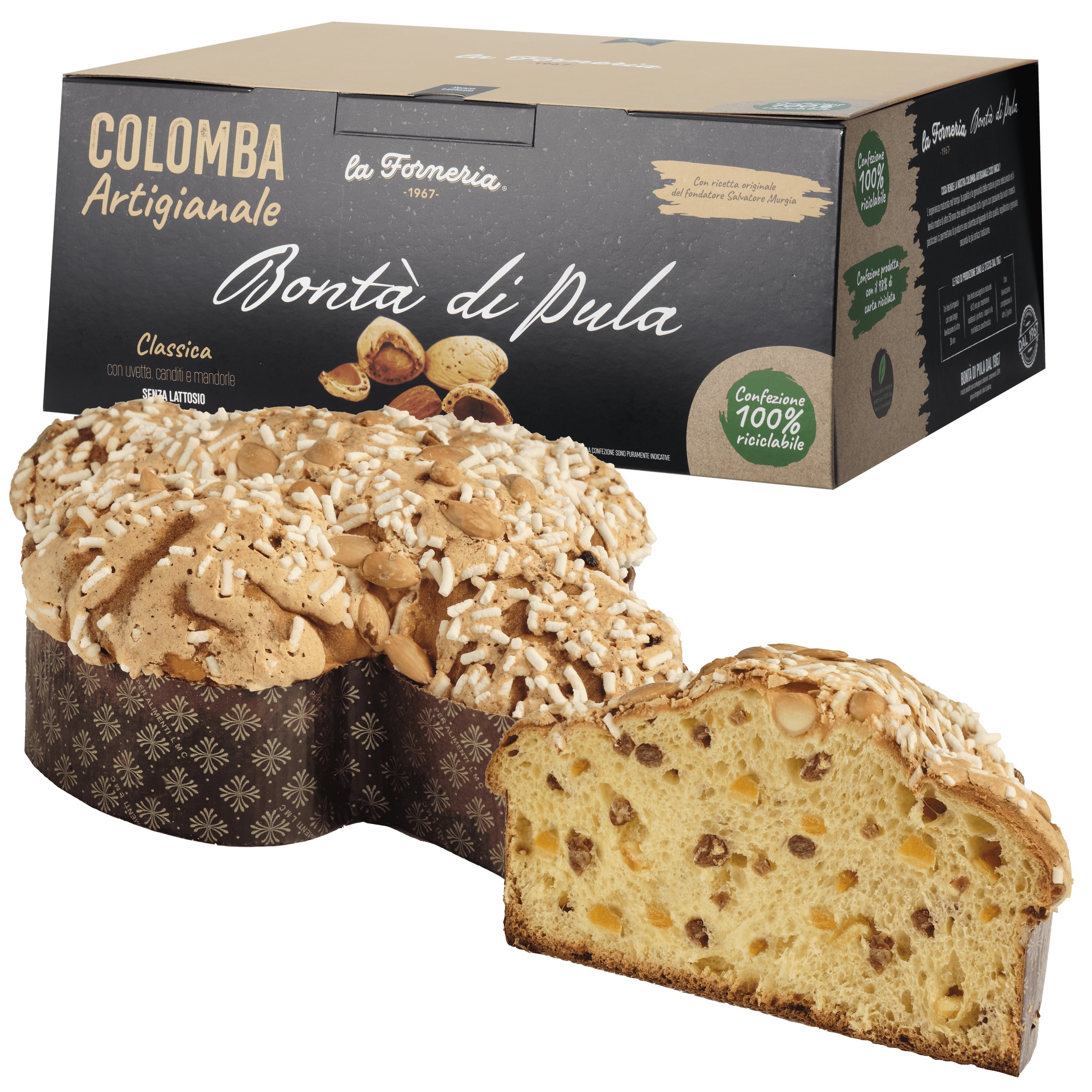 PULA COLOMBA MANDORL CELL 750 GR PASQ   L