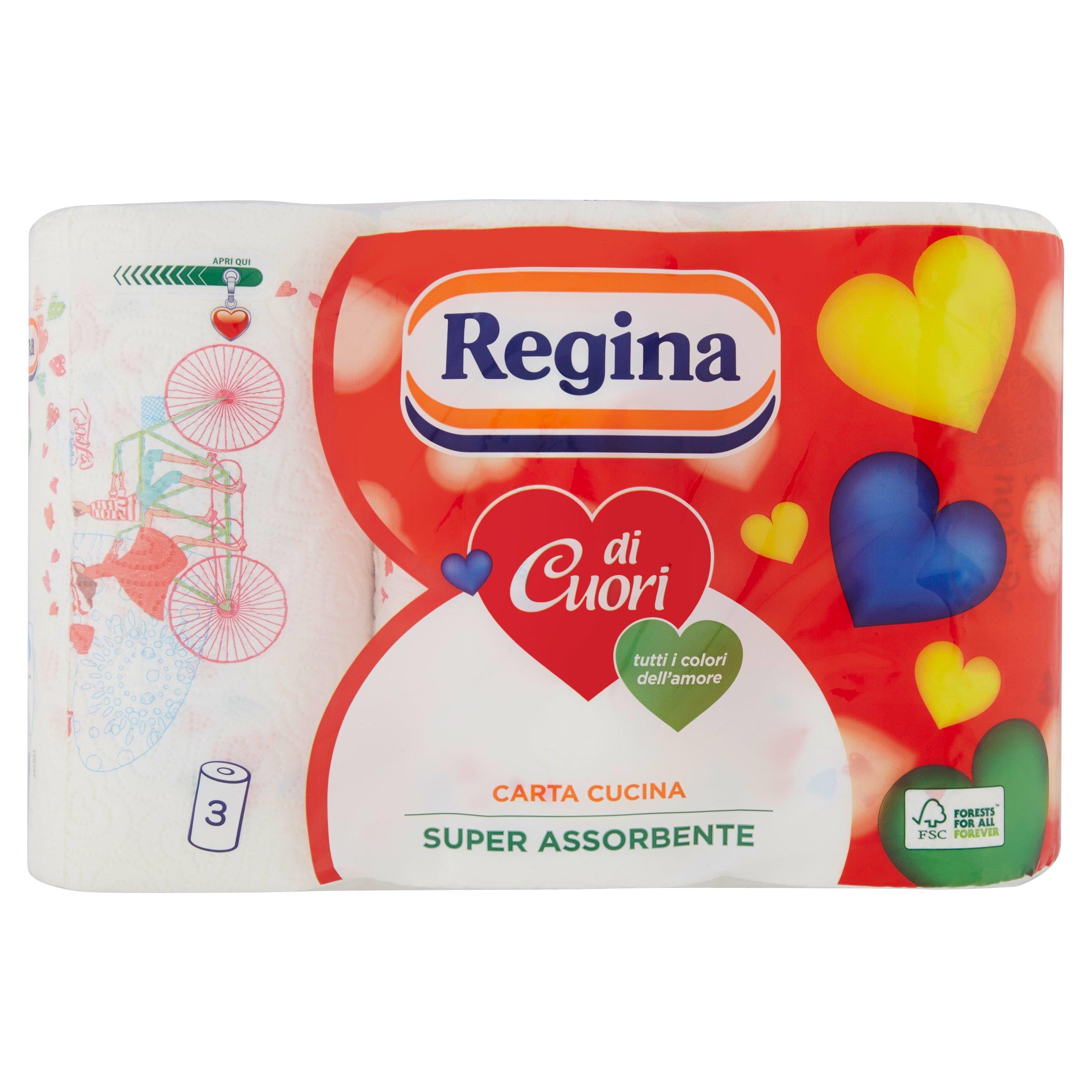 REGINA ASCIUGATUTTO DI CUORI 3 ROT   S