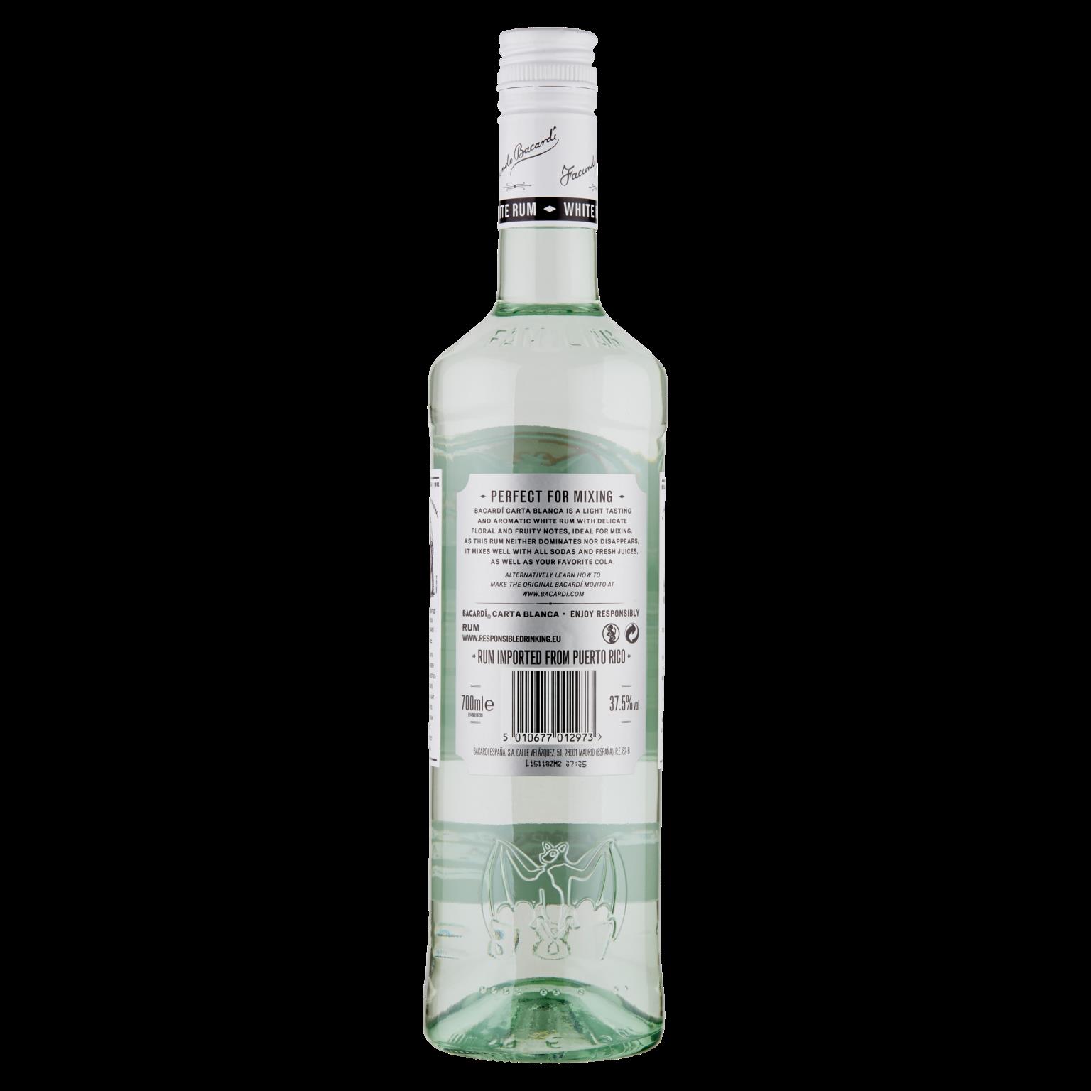 RUM BACARDI CARTA BLANCA 700 ML   XL