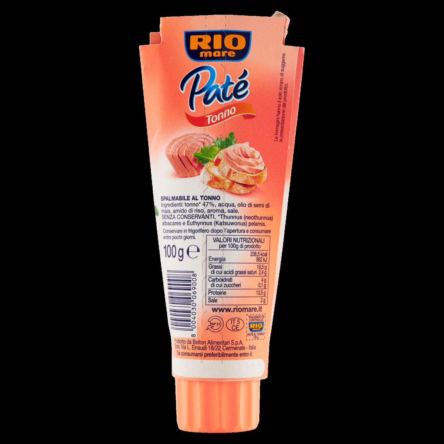 RIO MARE PATE TONNO 100 GR   M