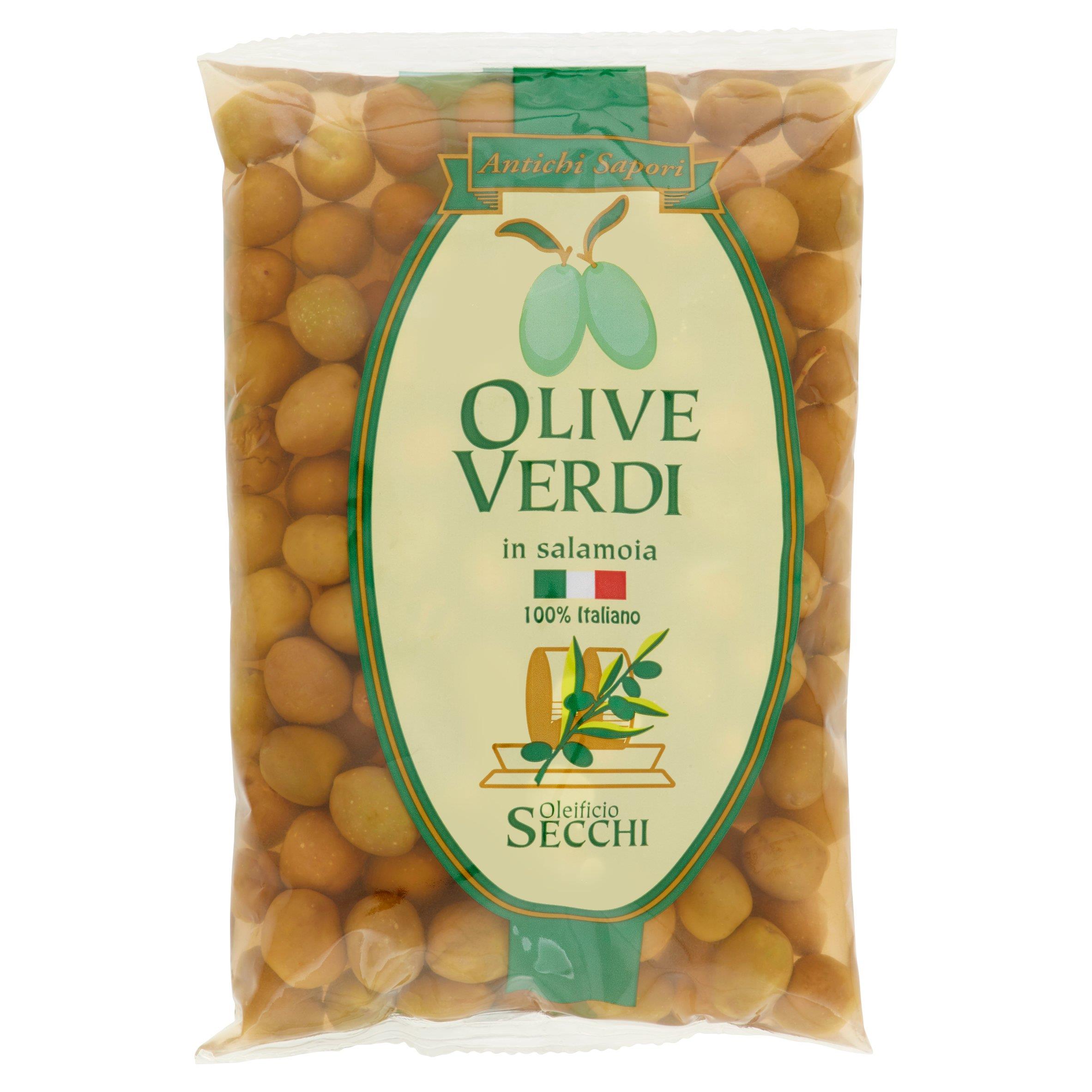 SECCHI OLIVE VERDI BUSTA 500 GR   S