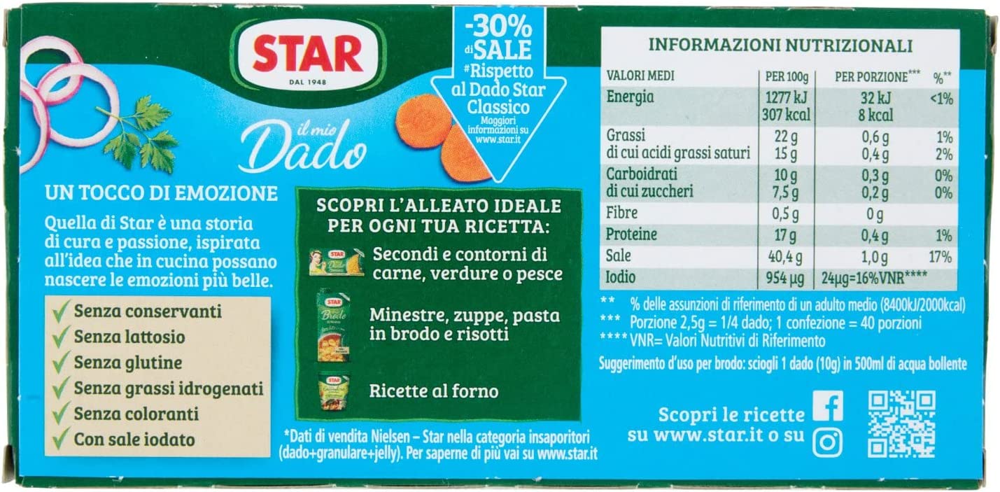 STAR DADO BASSO SALE CLASSICO 10 CUBI   M