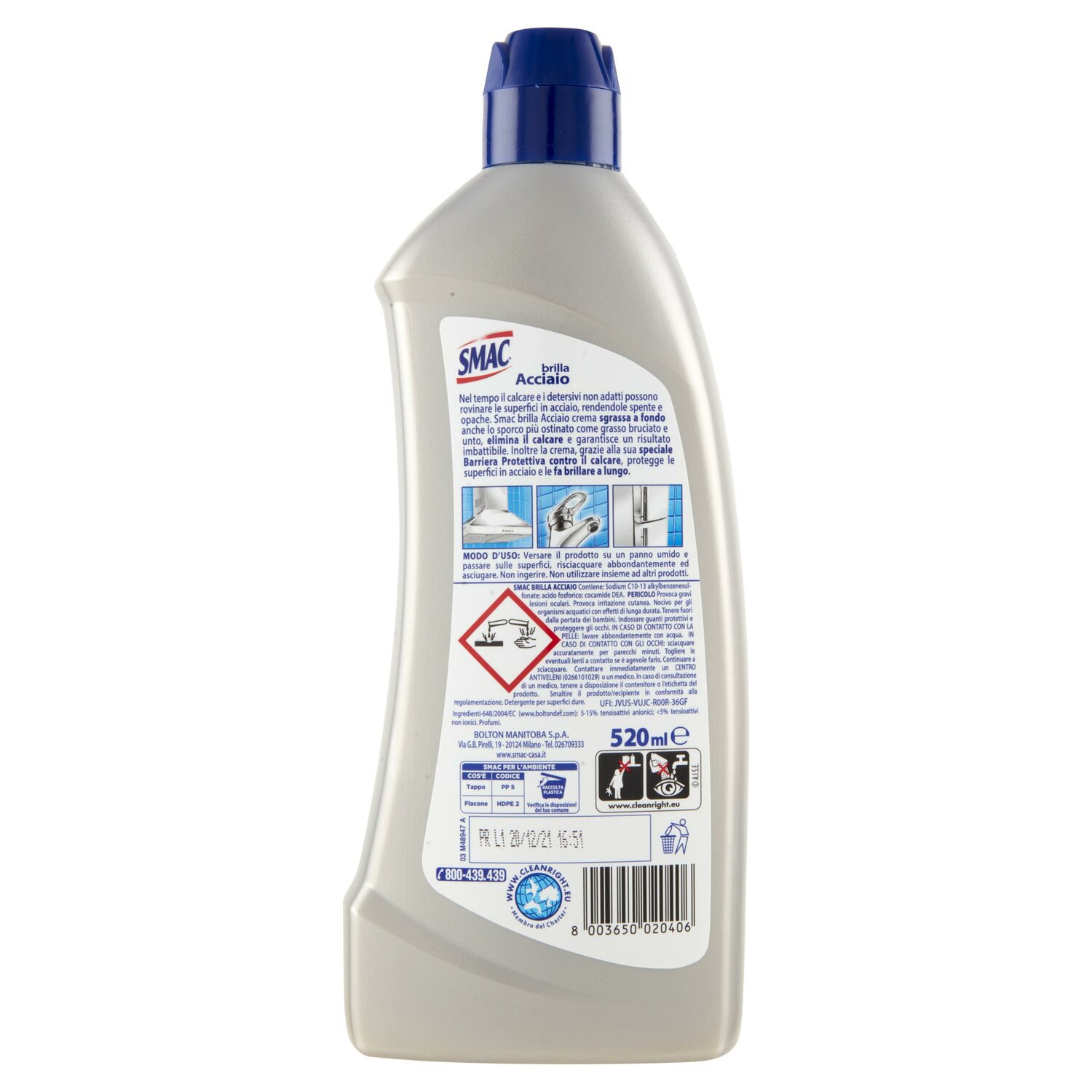 SMAC BRILLACCIAIO CREMA 520 ML   XL