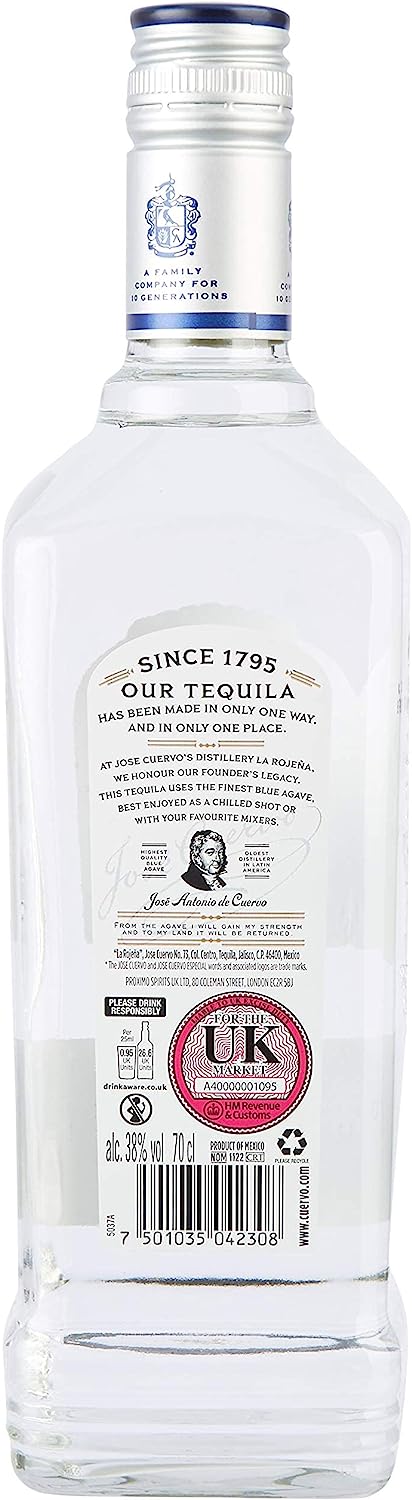 TEQUILA J CUERVO SILVER 38  700 ML   XL