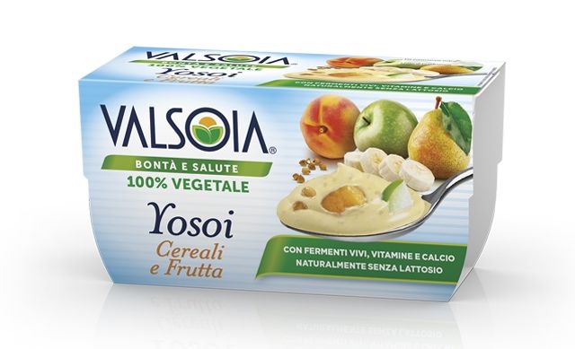 VALSOIA YOSO CEREALI/FRUTTA 2X125 GR VENT L G   L