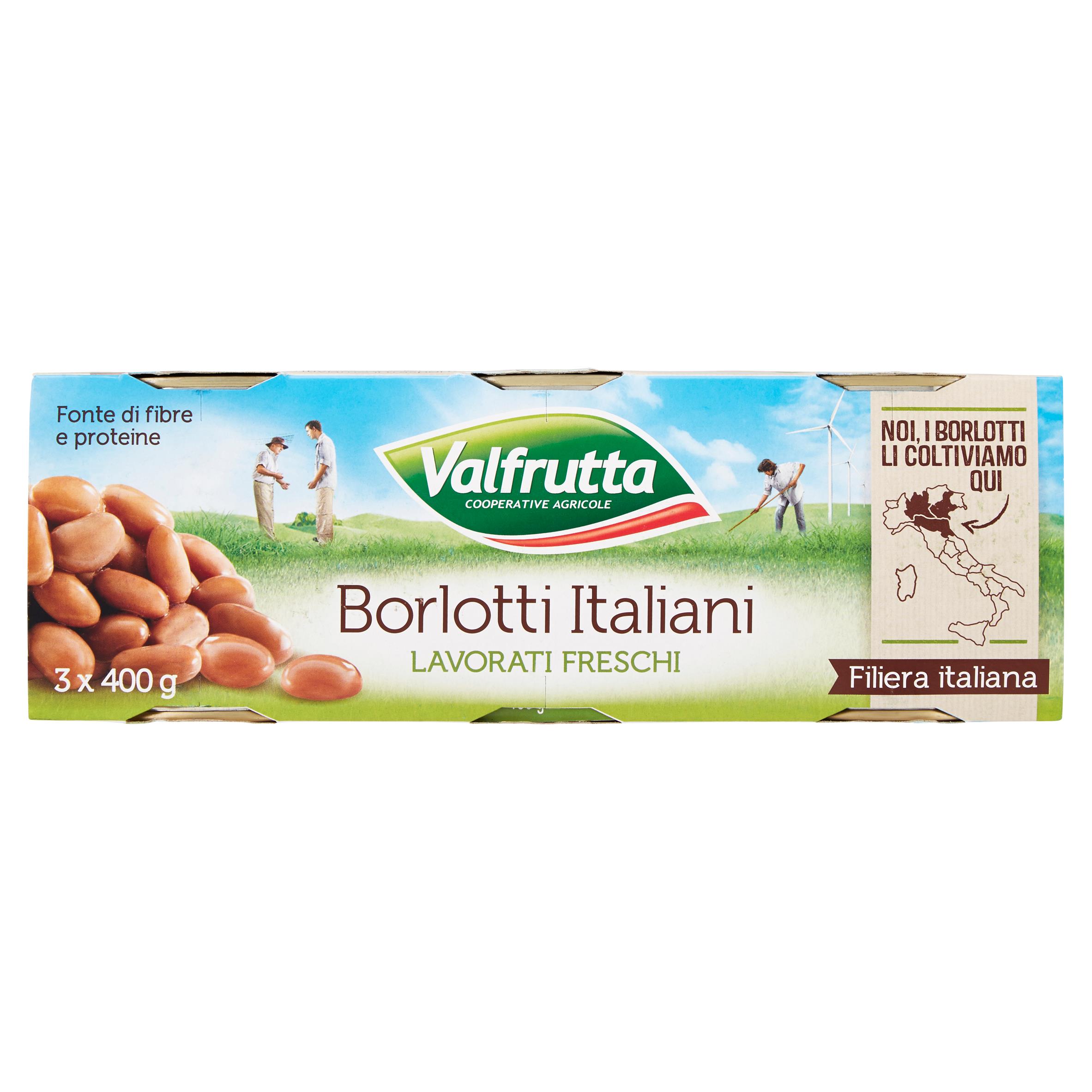 VALFRUTTA FAGIOLI BORLOTTI 3X400 GR   L