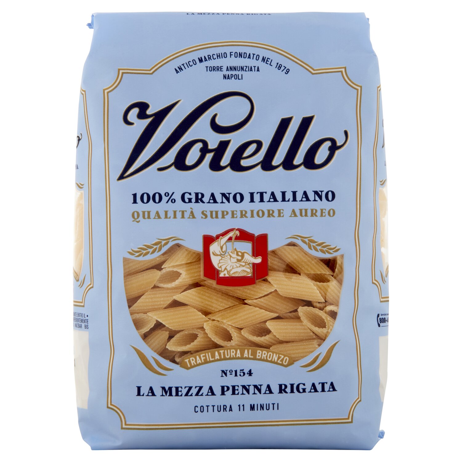 VOIELLO PASTA 154 MEZZE PENNE RIGATE 500 GR   S