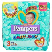 PAMPERS BABY DRY MIDI  4 9KG  20 PZ   XL