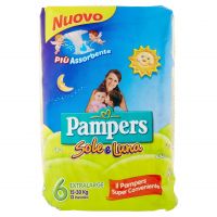 PAMPERS PANNOL SOLE LUNA X LARGE  15 30K 14 PZ   L